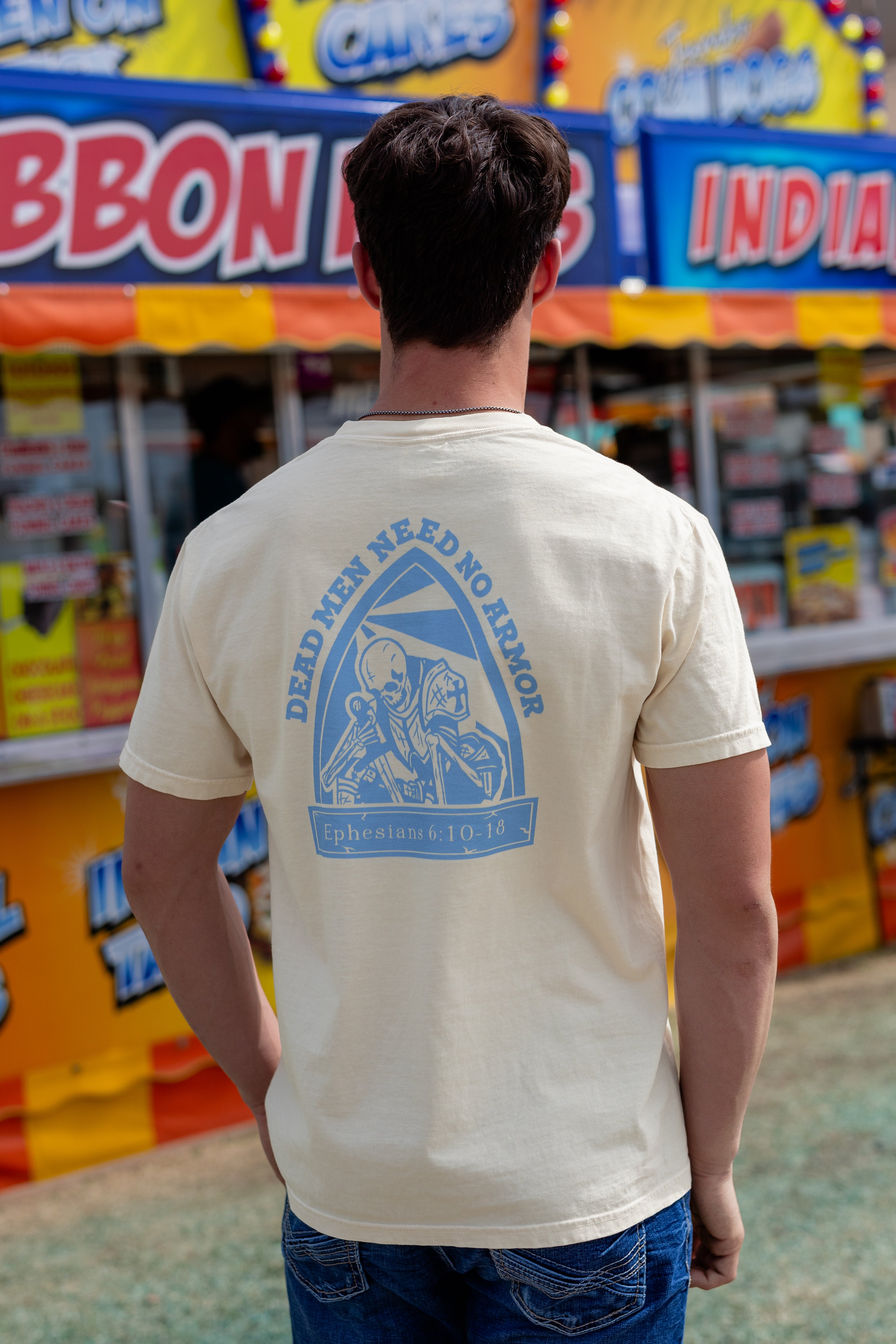 Dead Men Need No Armor Ivory Tee