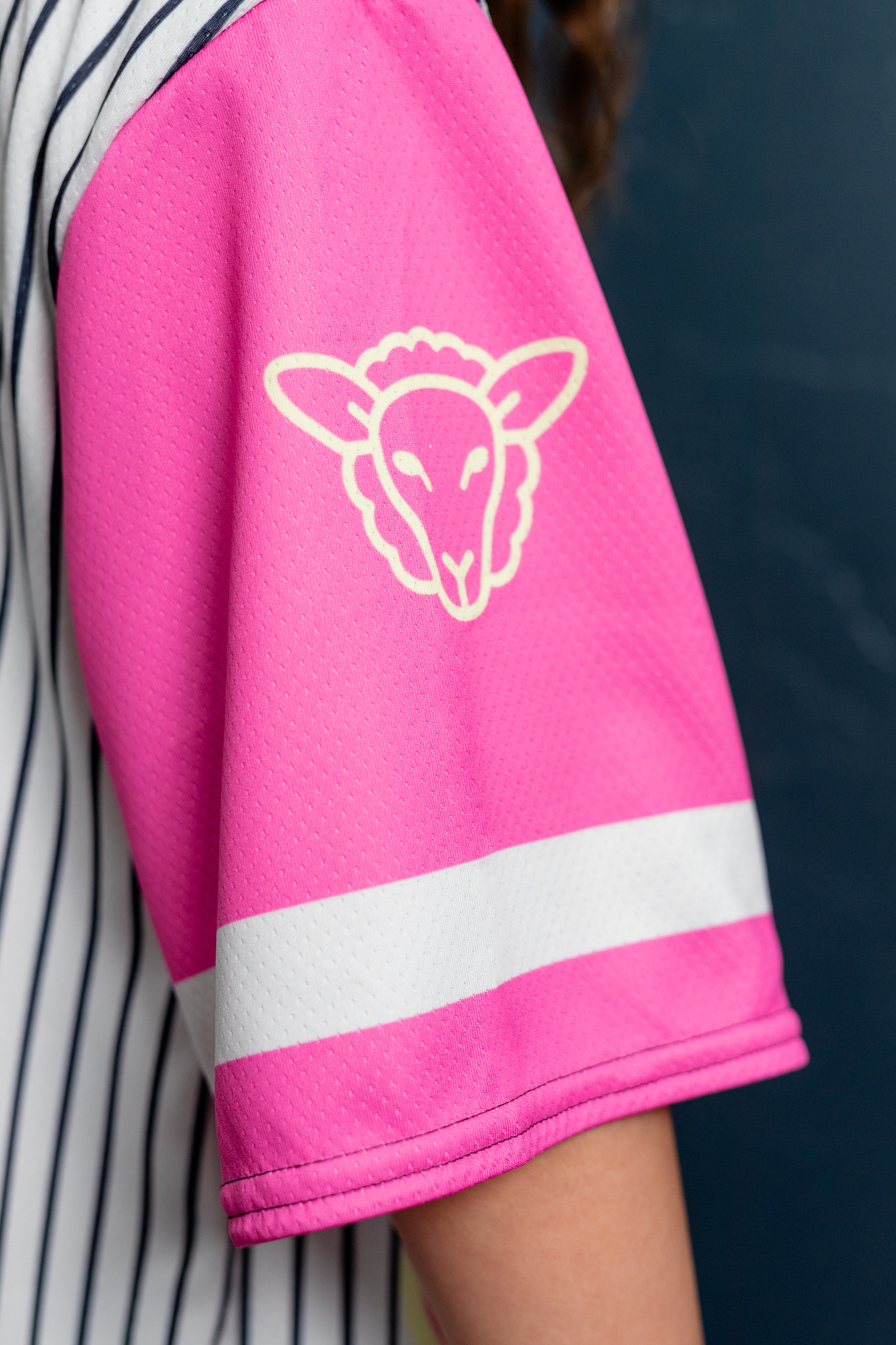 Lost Sheep Baseball Jersey Pink