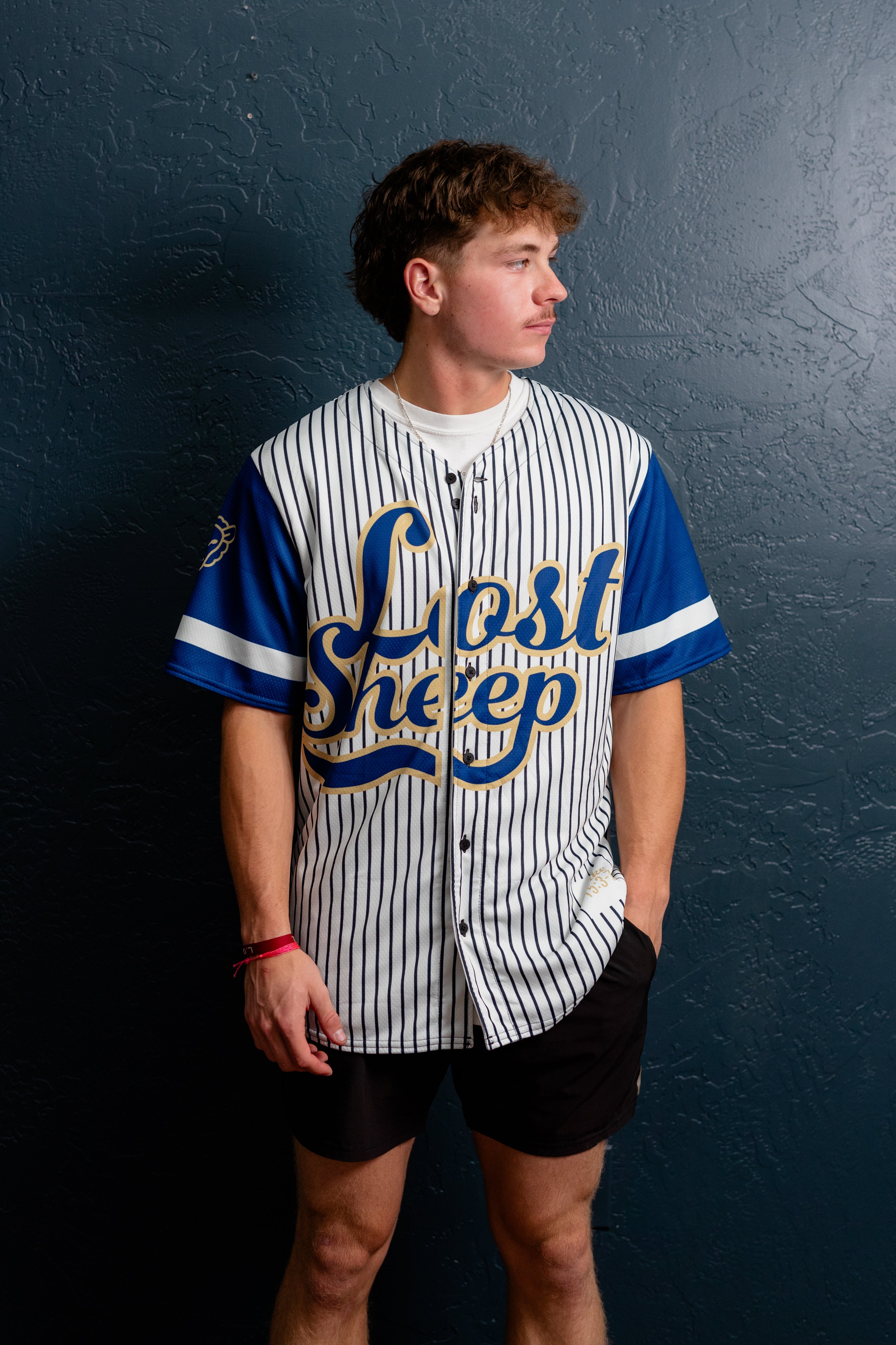 Lost Sheep Baseball Jersey Blue