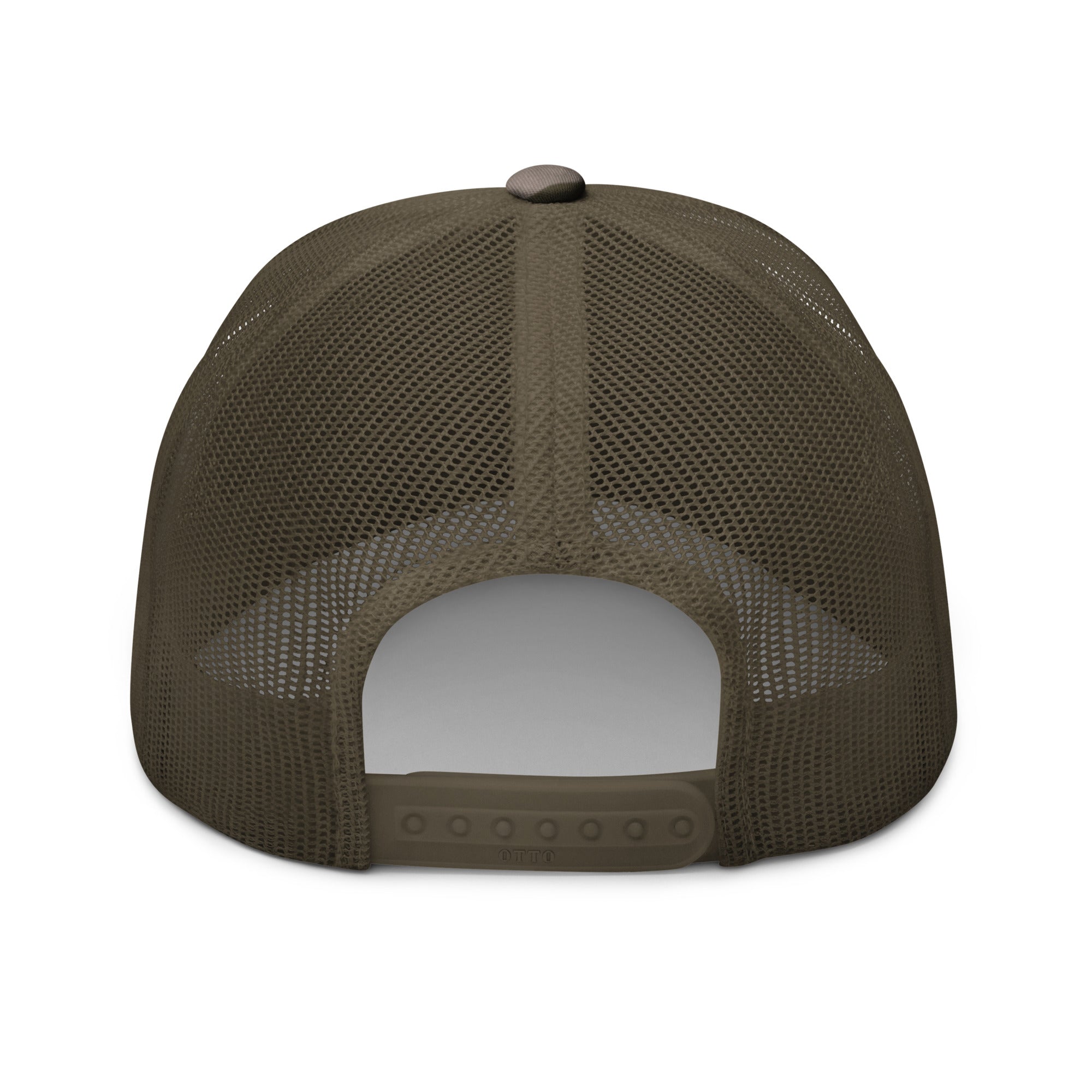 Trucker Hat from Faith based Christian company, Christian Shirts Shop. 
Graphic: Dry Bones Tour Ezekiel 37:13-14
Hat Color: Olive Camo