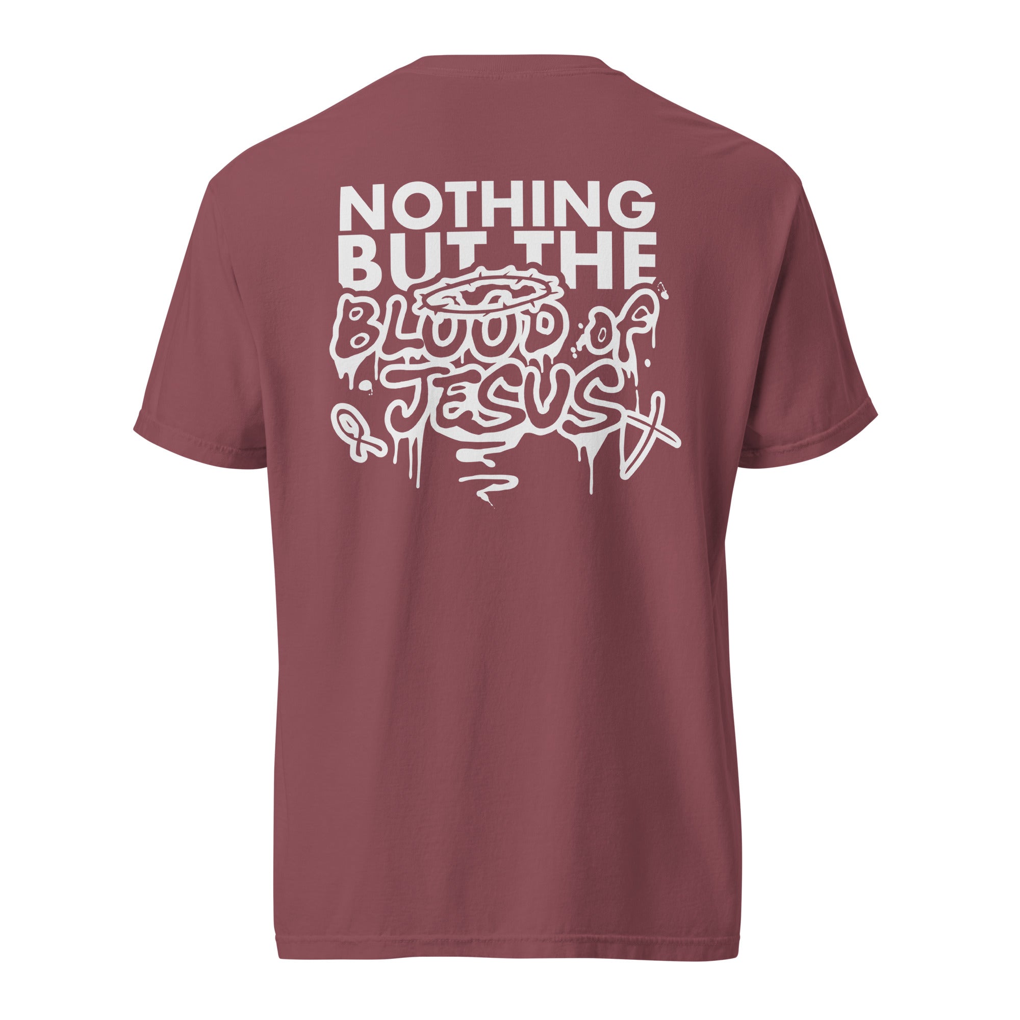 Religious Shirt from Faith based Christian company, Christian Shirts Shop.
Graphic: What can wash away my sins? Nothing but the blood of Jesus.
Color: Brick
Brand: Comfort Colors