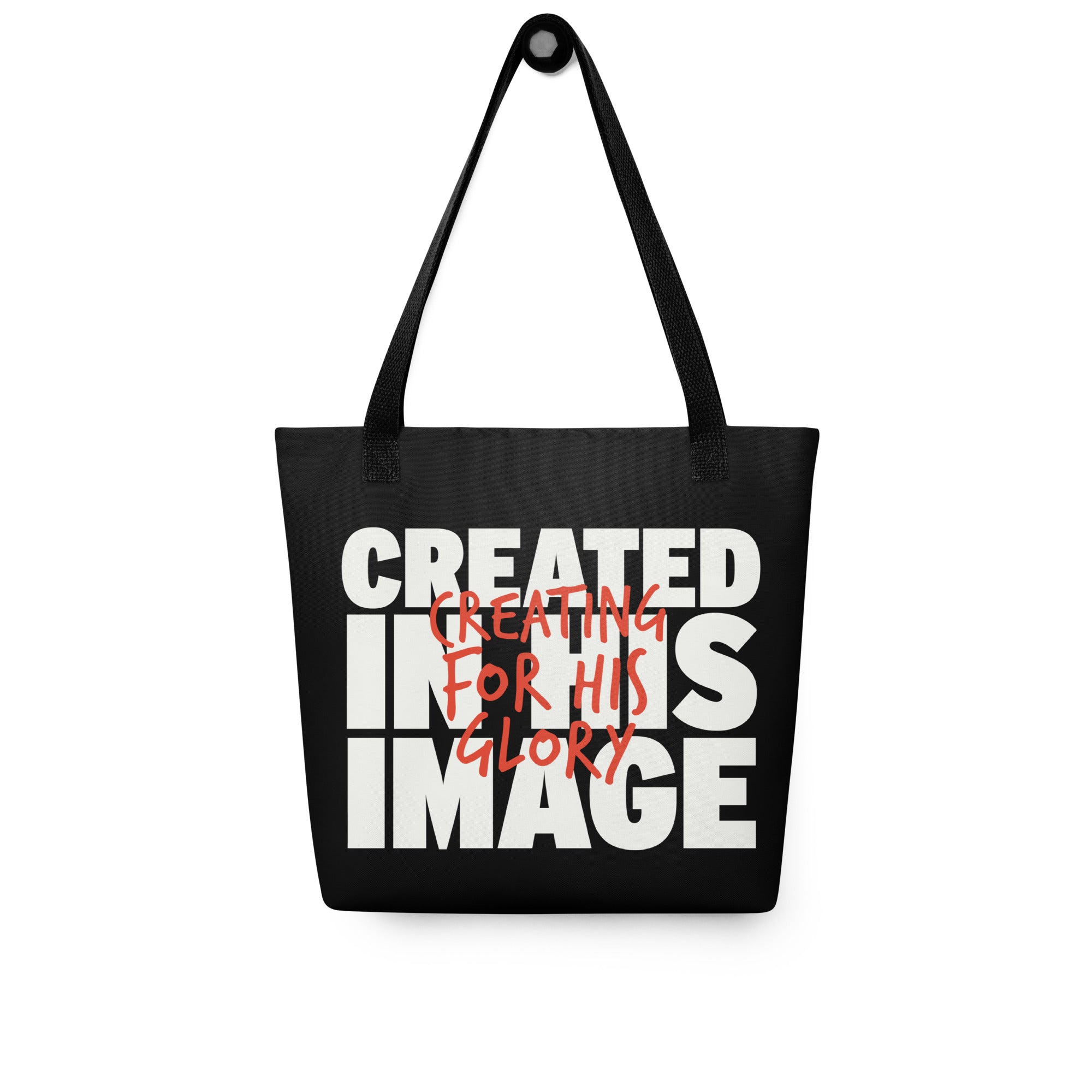 Create in His Image Black Church Tote Bag 